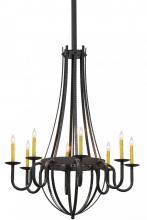 Meyda Blue 155819 - 38" Wide Barrel Stave Metallo 8 Light Chandelier