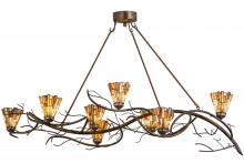 Meyda Blue 155941 - 61"L Winter Solstice Delta Jadestone 8 LT Oblong Chandelier