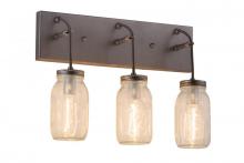 Meyda Blue 165431 - 18" Wide Mason Jar 3 Light Vanity Light