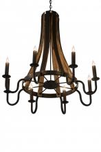 Meyda Blue 180364 - 43" Wide Barrel Stave Madera 8 Light Chandelier