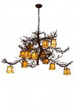 Meyda Blue 185796 - 54"W Pine Branch Valley View 12 LT Chandelier