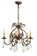 Meyda Blue 187262 - 24"W Chantilly 5 LT Chandelier