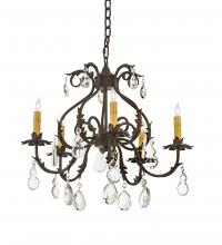 Meyda Blue 199258 - 24" Wide Chantilly 5 Light Chandelier