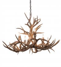 Meyda Blue 200458 - 42" Wide Antlers Mule Deer 10 LT Chandelier