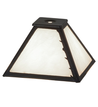 Meyda Blue 210849 - 8" Square Leaf Edge Shade