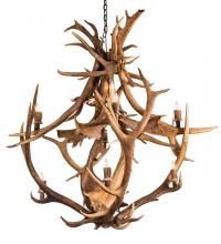 Meyda Blue 212275 - 55" Wide Antlers Elk & Fallow Deer 10 Light Chandelier