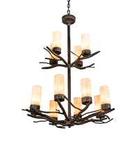 Meyda Blue 212303 - 30" Wide Winter Solstice 12 Light Chandelier