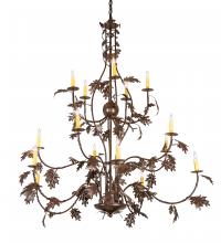 Meyda Blue 219577 - 48" Wide Oak Leaf 15 Light Chandelier