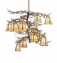 Meyda Blue 232763 - 55" Long Pine Branch Valley View 12 Light Chandelier