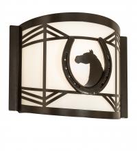 Meyda Blue 243614 - 12" Wide Horseshoe Wall Sconce