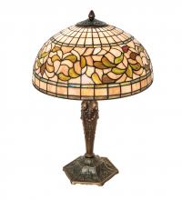 Meyda Blue 253820 - 23" High Tiffany Turning Leaf Table Lamp