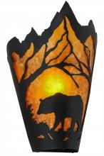 Meyda Blue 254761 - 8" Wide Bear at Dawn Wall Sconce