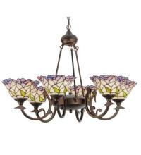 Meyda Blue 27398 - 33"W Daffodil Bell 6 LT Chandelier