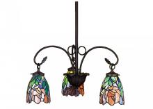 Meyda Blue 27416 - 21" Wide Iris 3 Light Chandelier