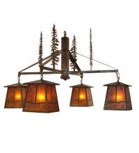 Meyda Blue 32698 - 40"W Tall Pines Valley View 4 LT Chandelier