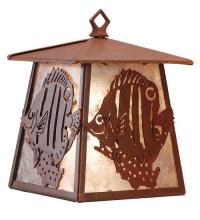 Meyda Blue 82654 - 7.5"W Tropical Fish Hanging Wall Sconce