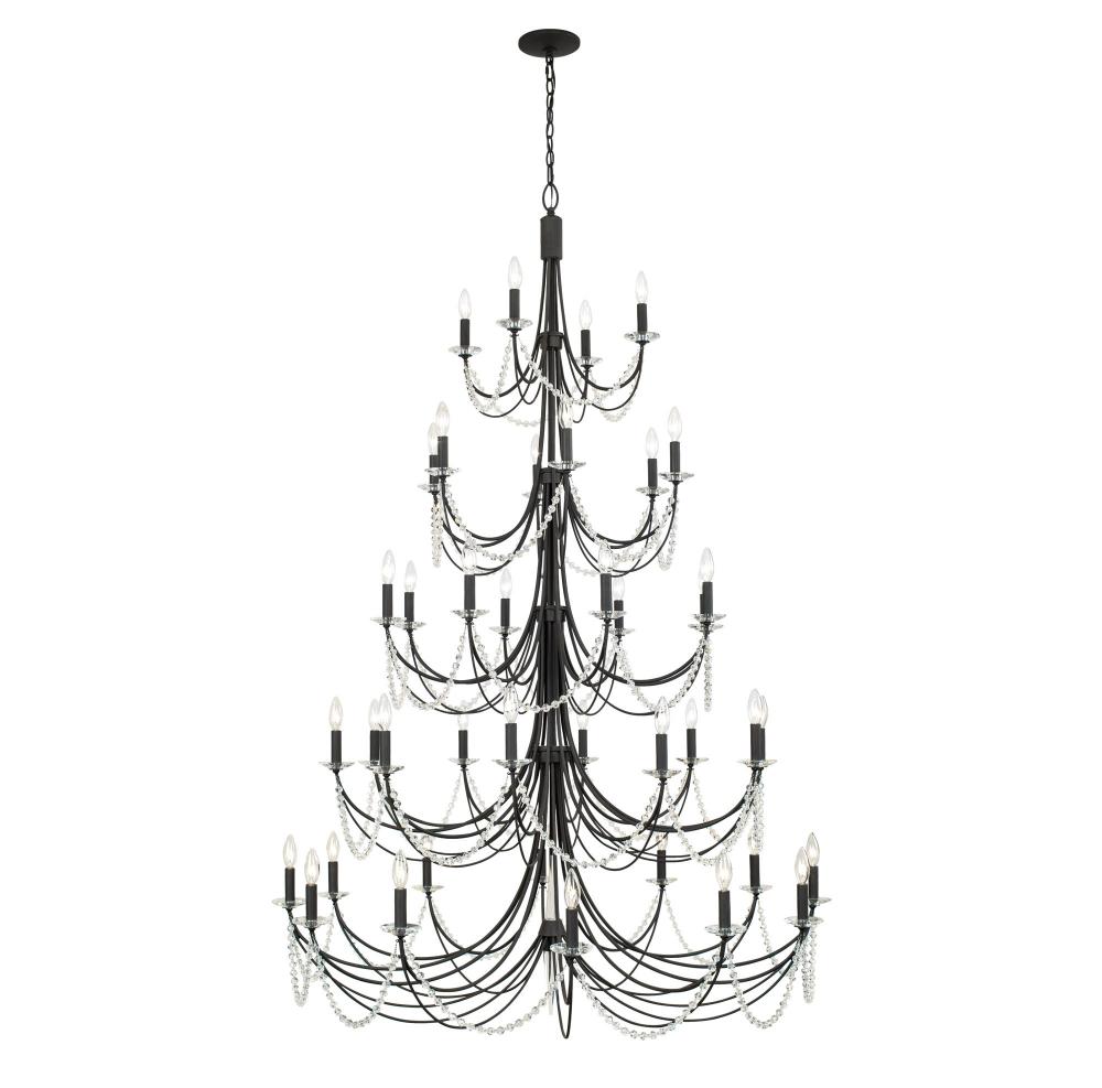 Brentwood 40-Lt 5-Tier Chandelier - Carbon