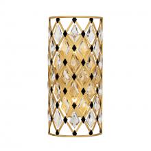 Varaluz 345W02SFGMB - Windsor 2-Lt Crystal Sconce - French Gold/Matte Black