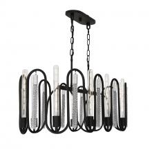 Varaluz 354N10MBCH - Darden 10-Lt Linear Pendant - Matte Black/Painted Chrome