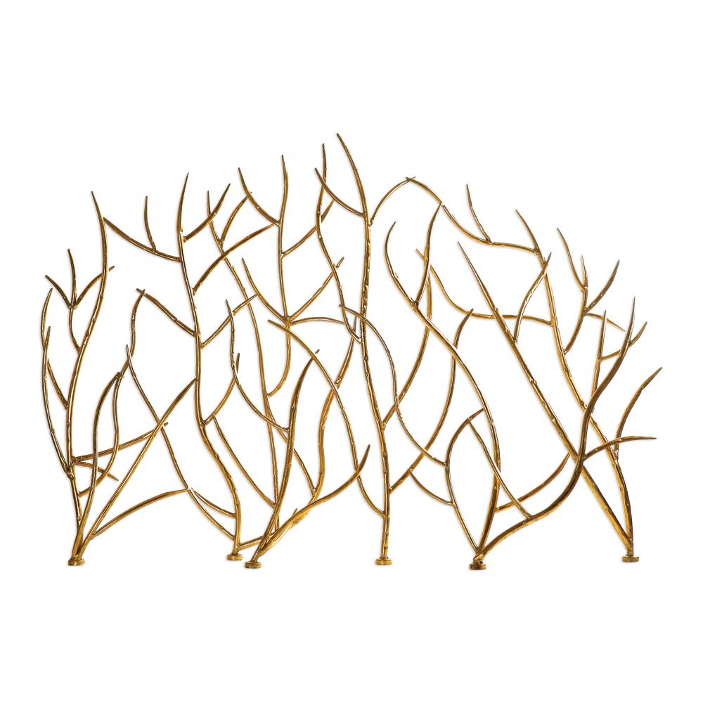 Uttermost Gold Branches Decorative Fireplace Screen