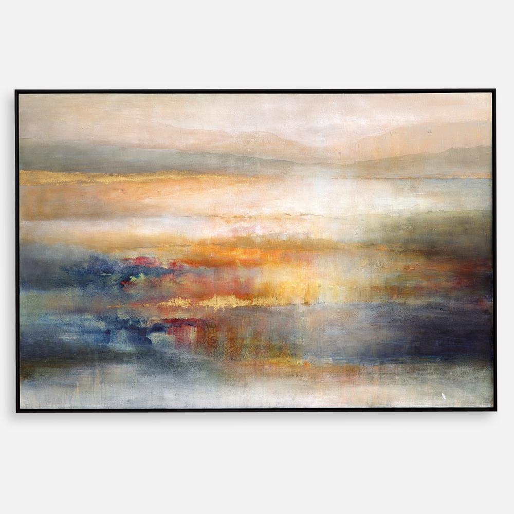 Uttermost Seafaring Dusk Hand Painted Abstract Art