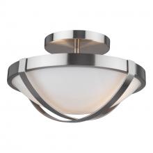 Artcraft AC11703BN - Cara Collection 2-Light Flush Mount, Brushed Nickel