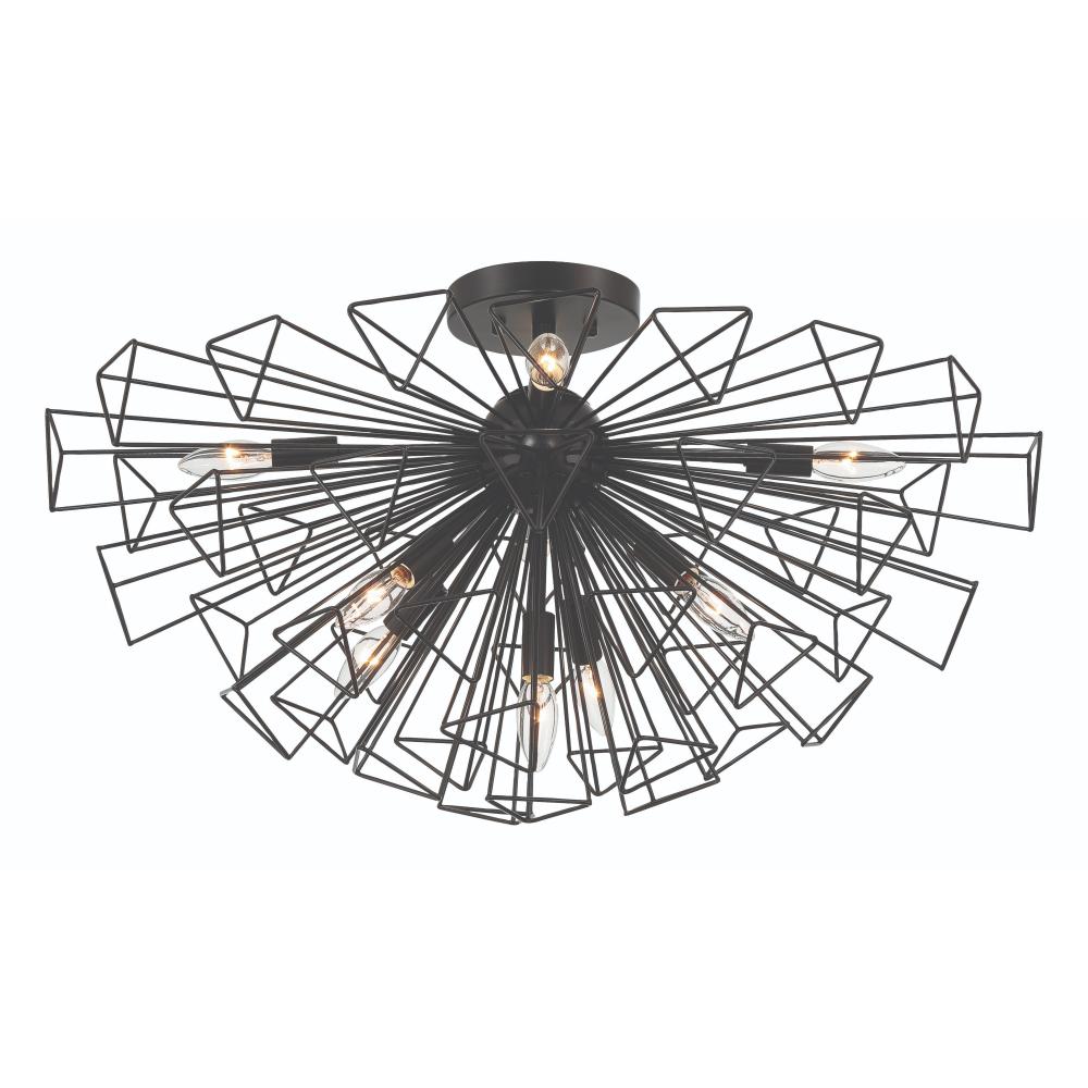 Dendelio 9 Light Chandelier in Black