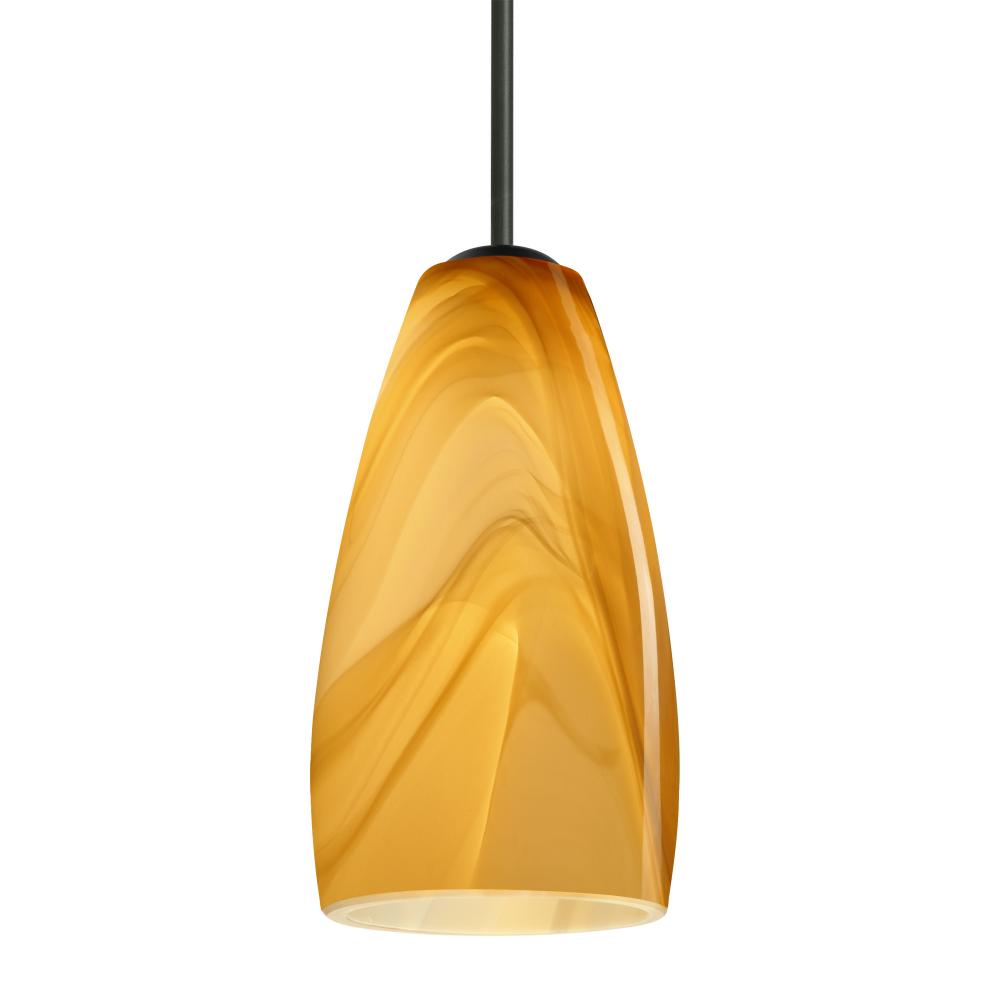 Besa Chrissy Pendant Black Honey 1x50W MAX E12 Base