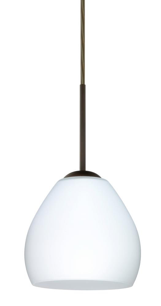 Besa Bolla Pendant Bronze Opal Matte 1x50W Candelabra