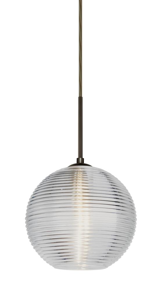 Besa Kristall 8 Pendant Bronze Clear 1x9W LED