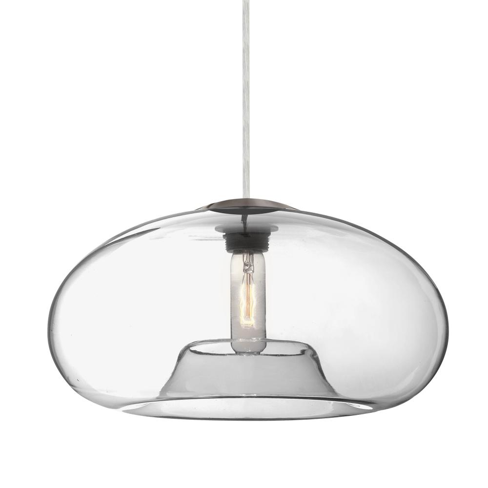 Besa Pendant Bana 15 Satin Nickel Clear 1x60W Medium Base