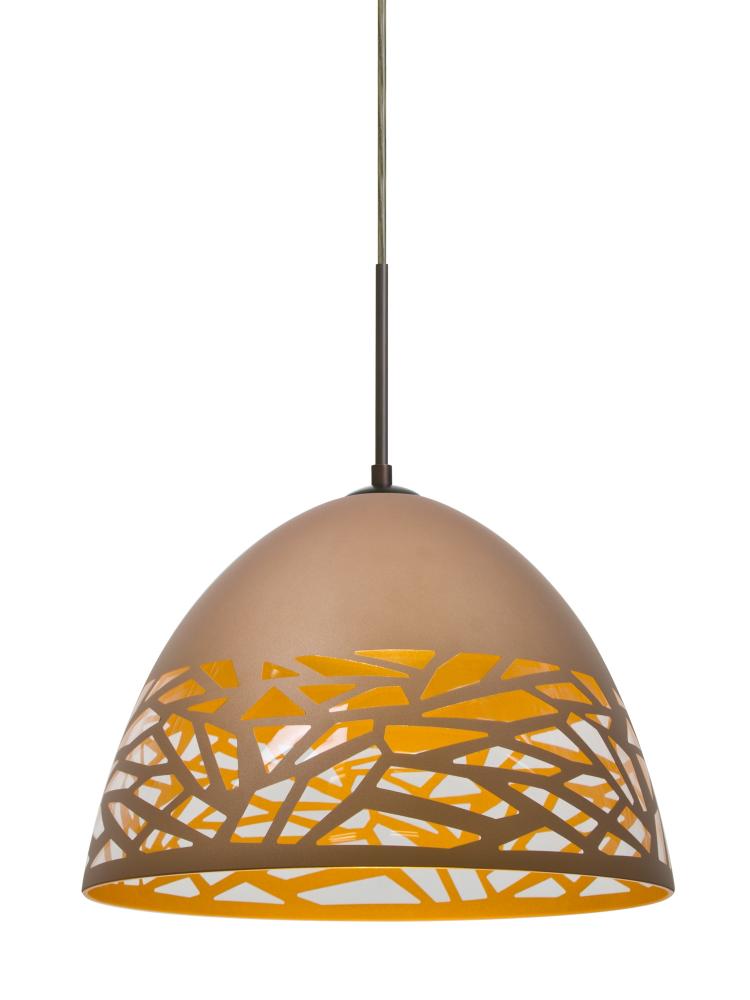 Besa Kiev Pendant, Copper, Bronze Finish, 1x9W LED