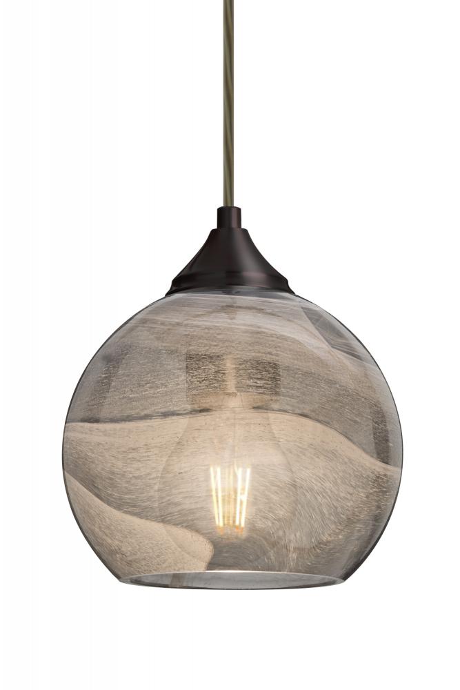 Besa, Jilly Cord Pendant, Vapor Smoke, Bronze Finish, 1x5W LED Filament