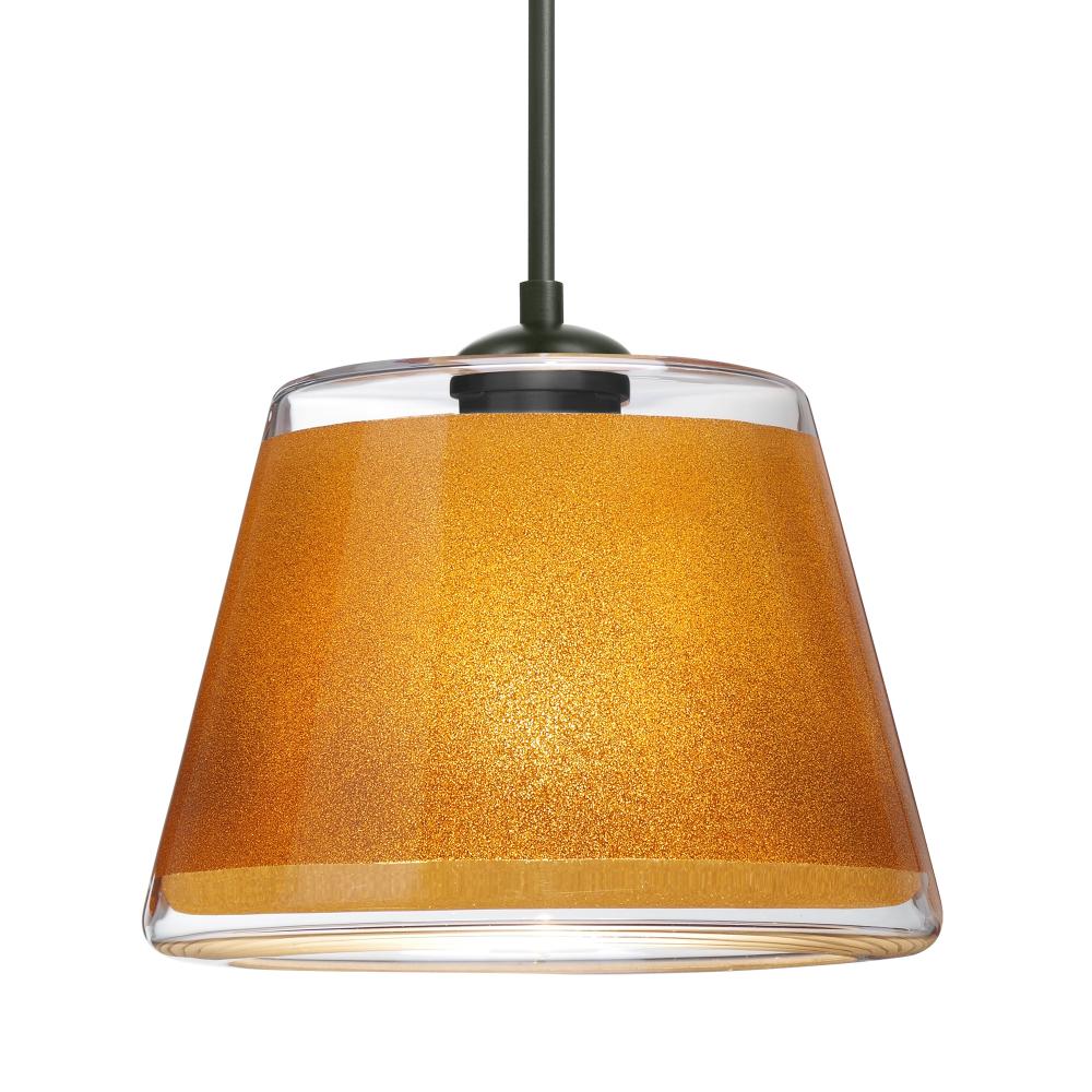 Besa Pendant Pica 9 Black Gold Sand 1x75W MAX E26 Base