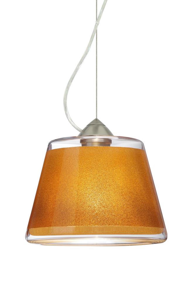 Besa Pica 9 Pendant 1Kx Gold Sand Satin Nickel 1x75W Medium Base