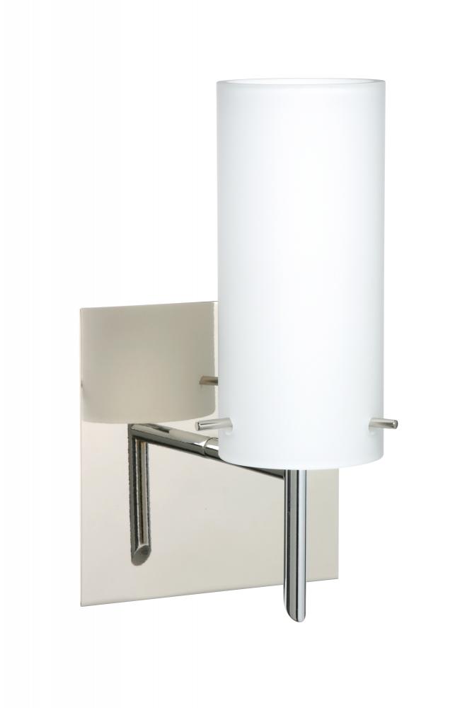 Besa Wall With SQ Canopy Copa 3 Chrome Opal Matte 1x5W LED