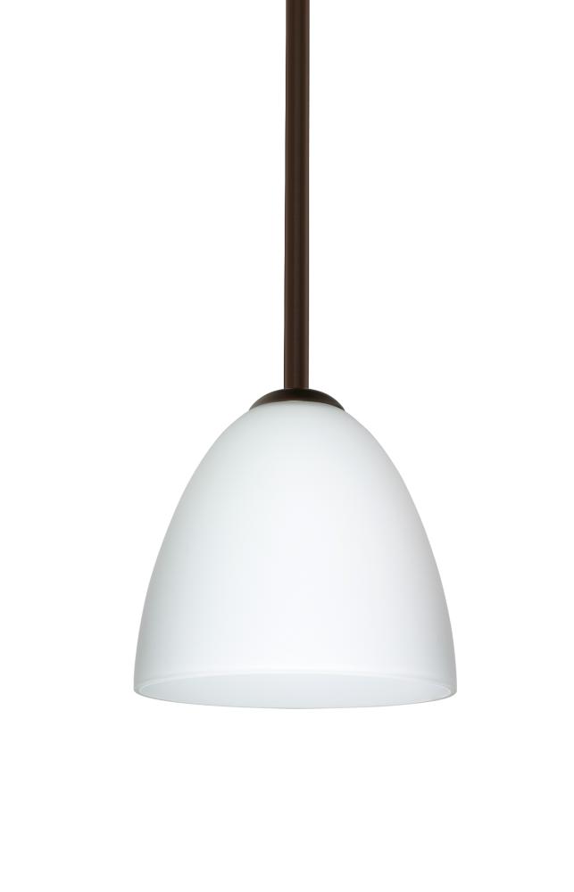 Besa Vila LED Pendant Opal Matte Bronze 1x9W LED