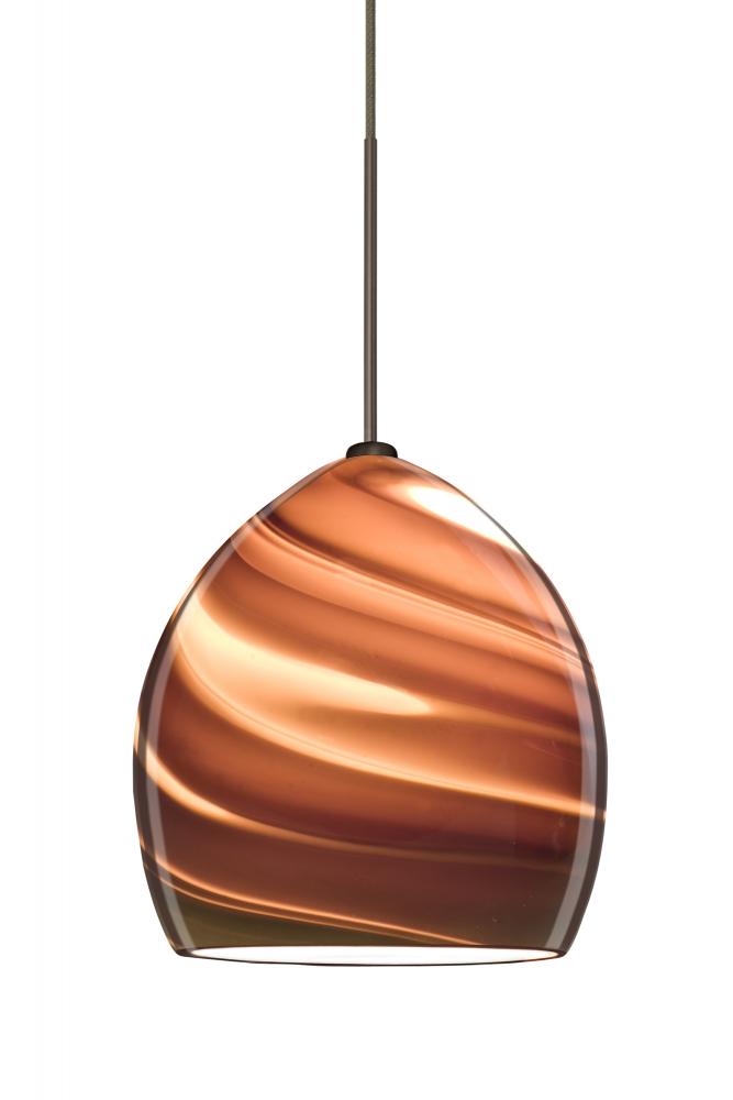 Besa Pendant Sprite Bronze Smoke Twist 1x50W Halogen