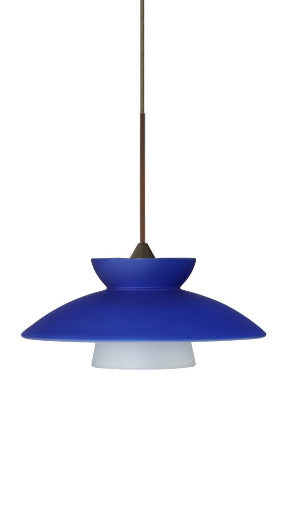 Besa Pendant Trilo 7 Bronze Blue Matte 1x50W Halogen