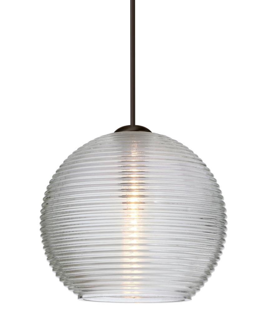 Besa Pendant Kristall 6 Bronze Clear 1x35W Halogen