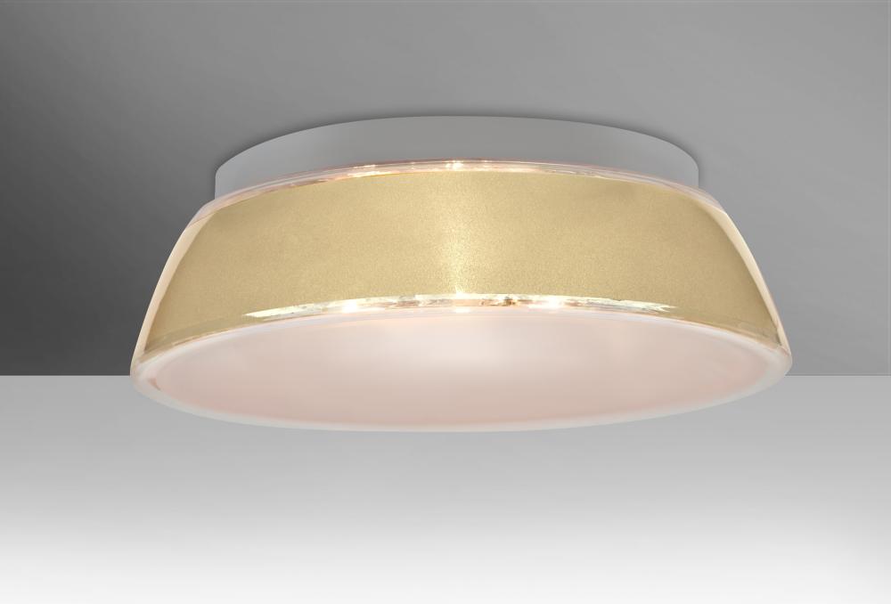 Besa, Pica 17 Ceiling, Creme Sand, 3x60W Medium Base