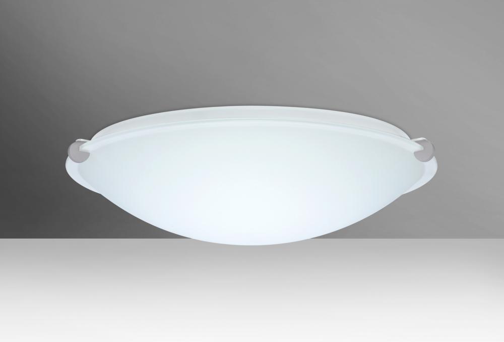 Besa Ceiling Trio 16 Satin Nickel White 2x11W LED