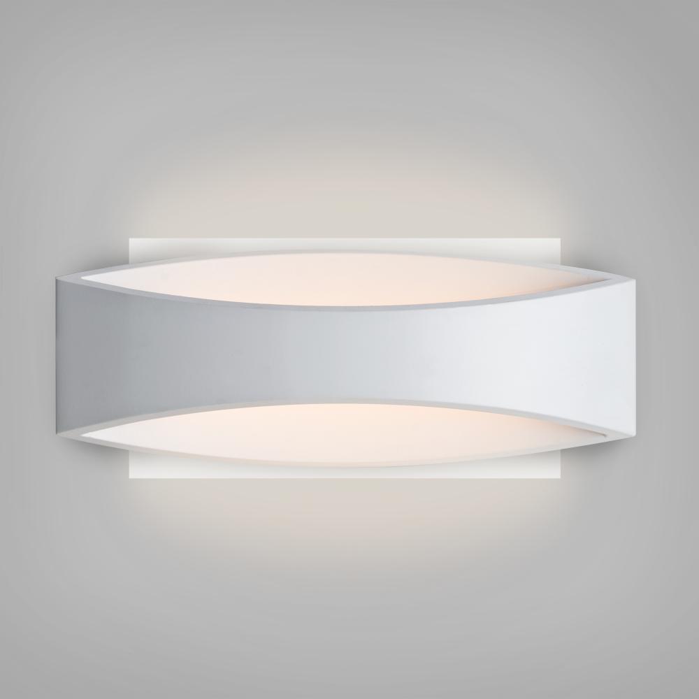 Besa, Arc Wall Sconce, White/Silver, 1x6W LED