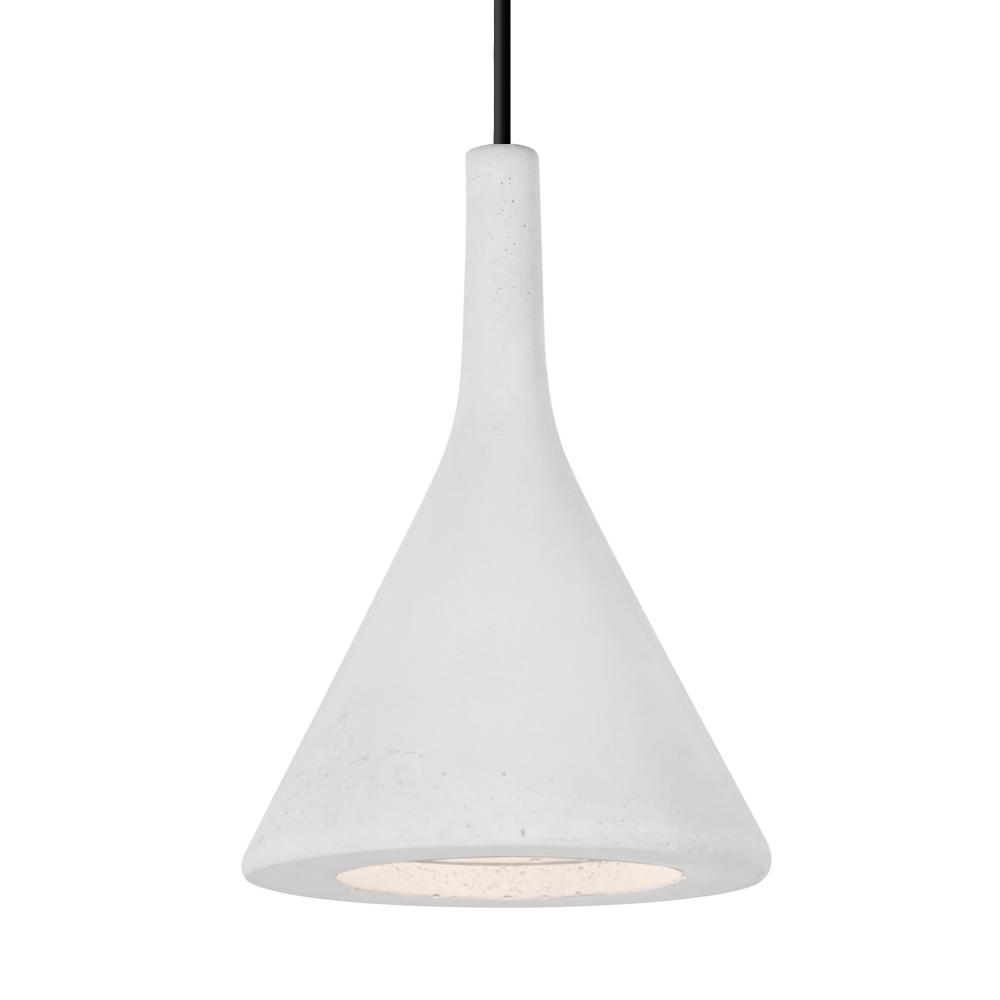 Besa Gala Pendant For Multiport Canopy, White, Black Finish, 1x9W LED