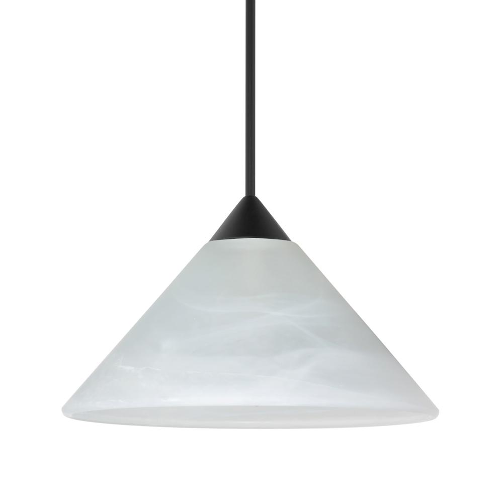 Besa Pendant Kona, Black Finish, Marble 1x50W MAX GY6.35 Base