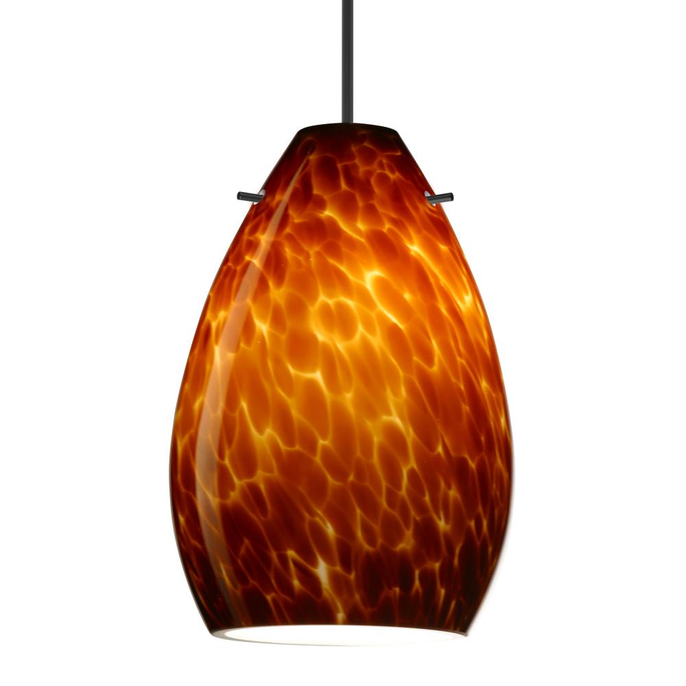 Besa Pendant Pera 6, Black Finish, Amber Cloud 1x50W MAX GY6.35 Base