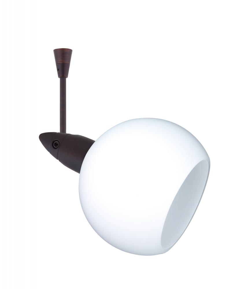 Besa Spotlight With 18" Stem Palla 3 Bronze Opal Matte 1x35W Halogen Mr11