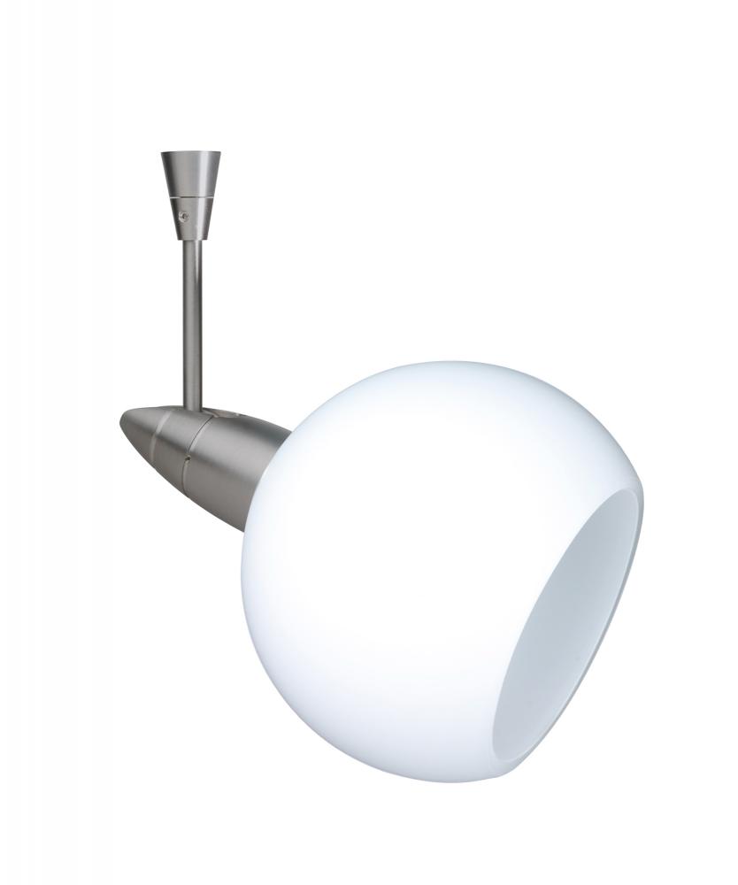 Besa Spotlight With 6" Stem Palla 3 Satin Nickel Opal Matte 1x35W Halogen Mr11