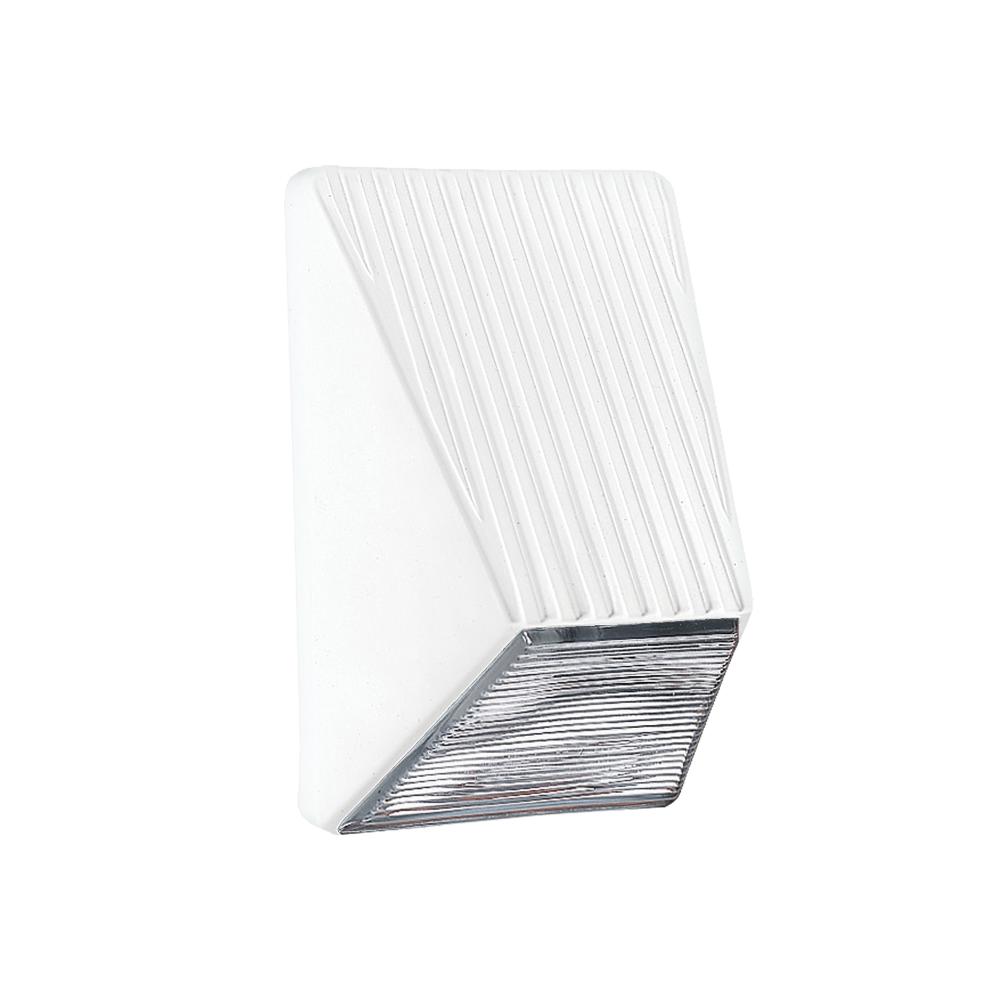 Besa Spa Sconce, White/Clear Glass, 1x75W Medium Base