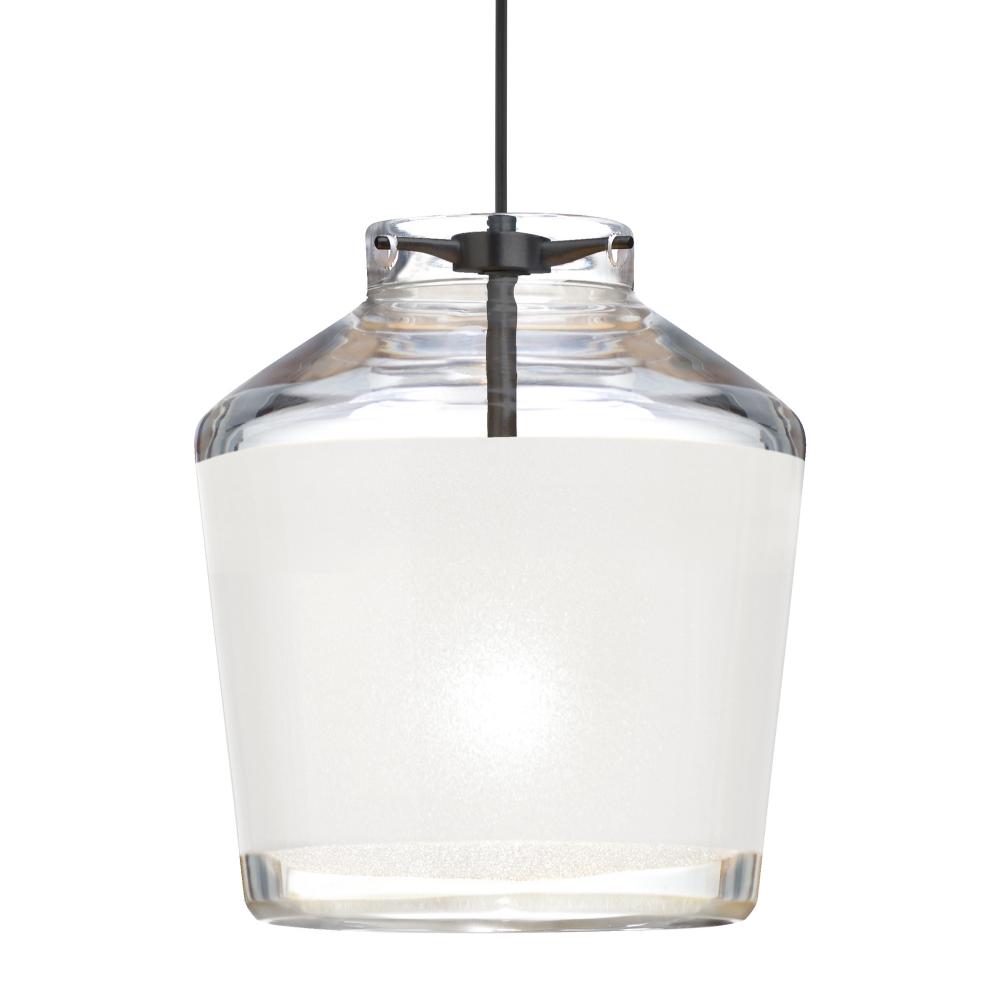 Besa Pendant Pica 6 Black Finish, White Sand 1x50W MAX GY6.35 Base